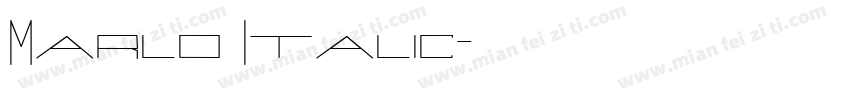 Marlo Italic字体转换